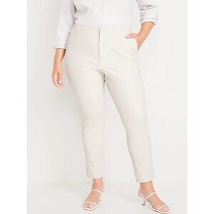 Old Navy White High Rise Pixie Classic Pants 28 PLUS SIZE